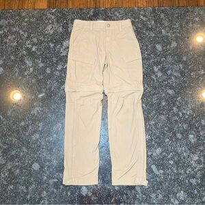 REI Co-op Kids Sahara Convertible Hiking Pants Brown Sz 8 Zip Off Cargo